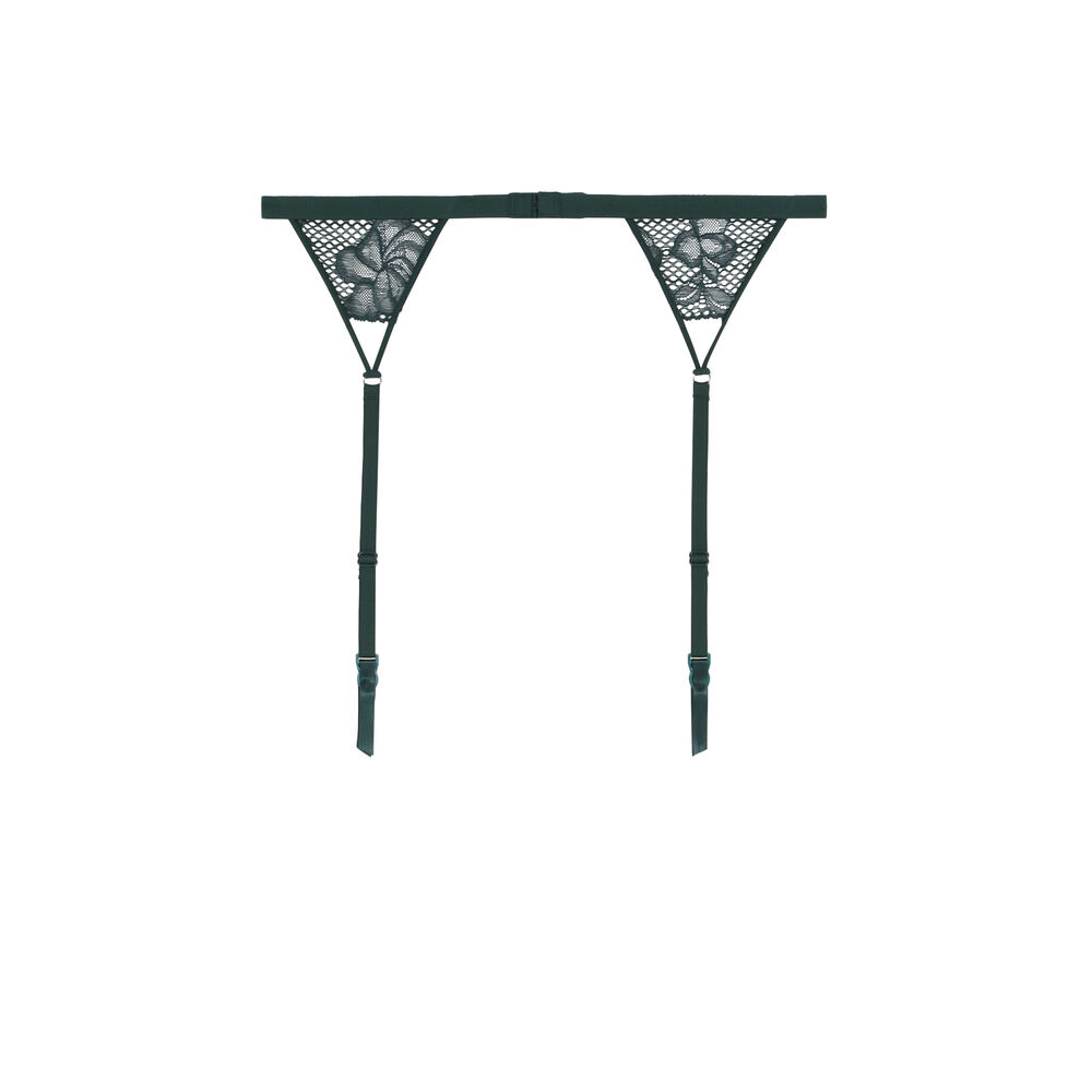 Porte-jarretelle en dentelle - vert vert.