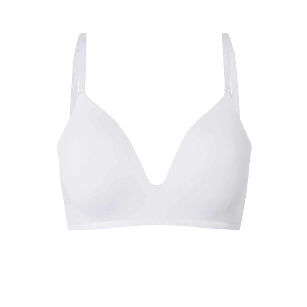 Soutien-gorge ampli en micro sans armatures - blanc blanc.