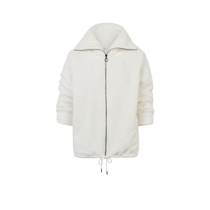 veste polaire zippée - ecru veste polaire zippée - ecru;