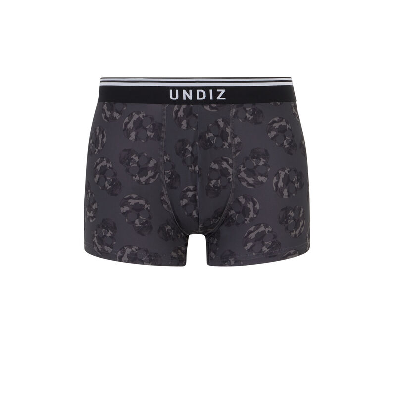 boxer en coton imprimé crânes- bleu boxer en coton imprimé crânes- bleu ;