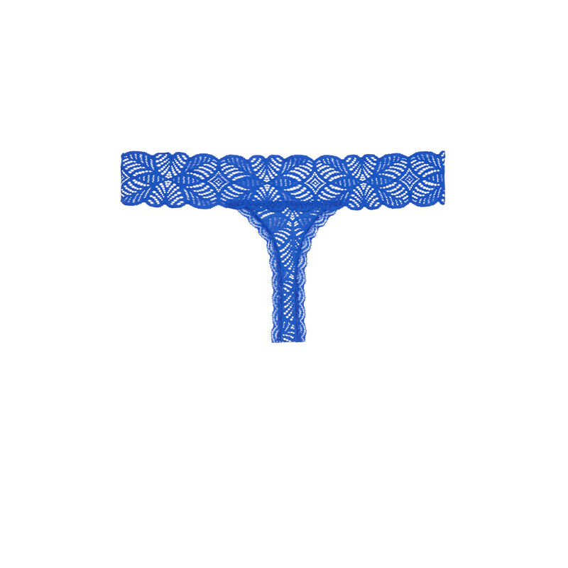 String en dentelle - bleu roi String en dentelle - bleu roi;