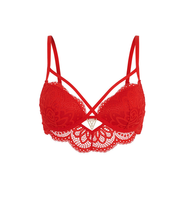 Soutien-gorge rouge bustier push precieusiz rouge.