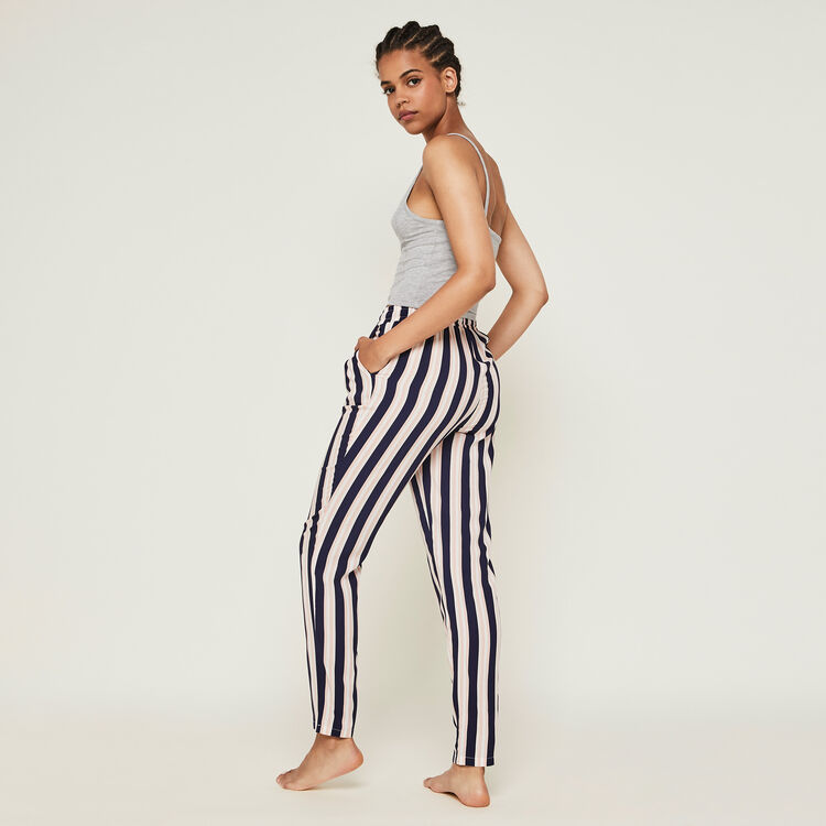 Pantalon a rayures fleurchiniz Pantalon a rayures fleurchiniz;