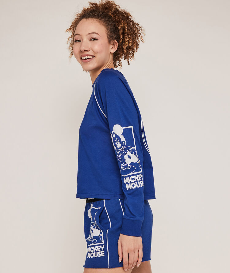 Top imprimé mickey - bleu bleu.