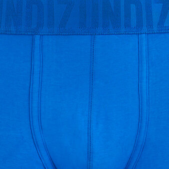 Boxer en coton bio uni bleu roi.