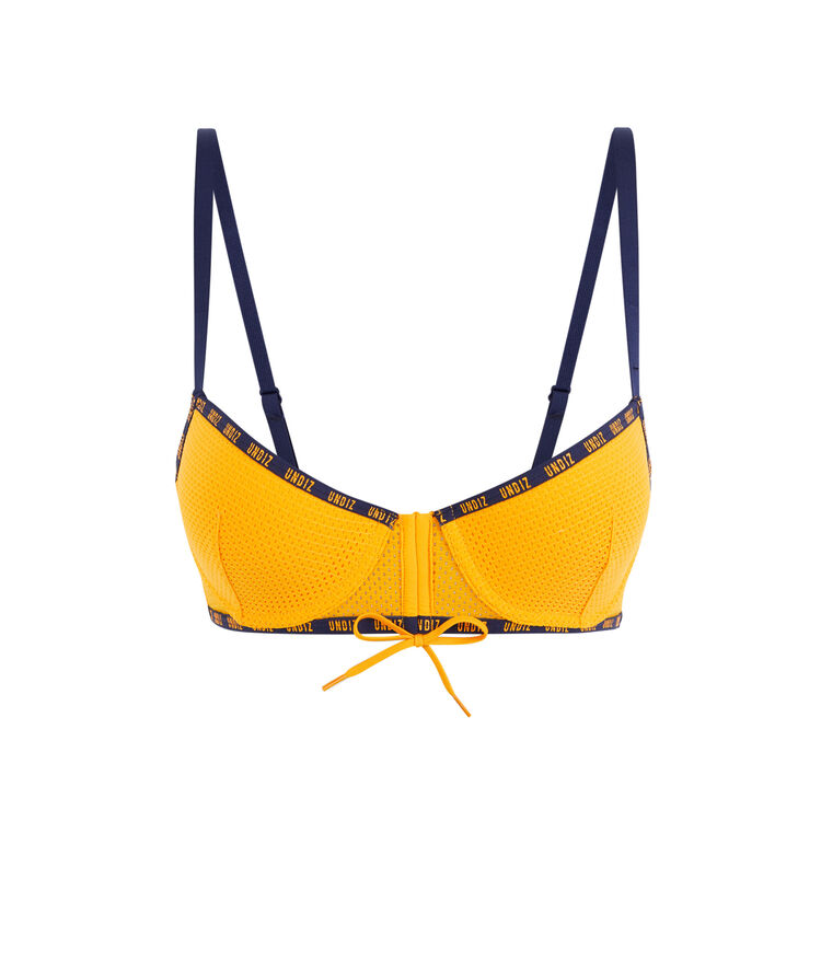 Soutien-gorge ampli matière ajourée cheerleadiz safran.