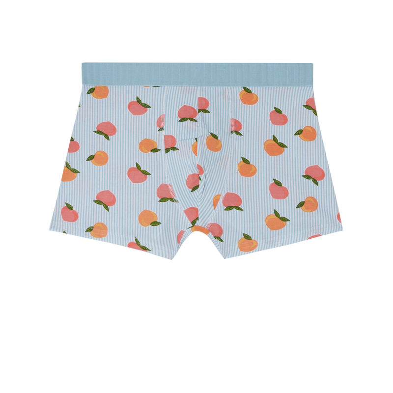 boxer à motifs pêches - turquoise boxer à motifs pêches - turquoise;