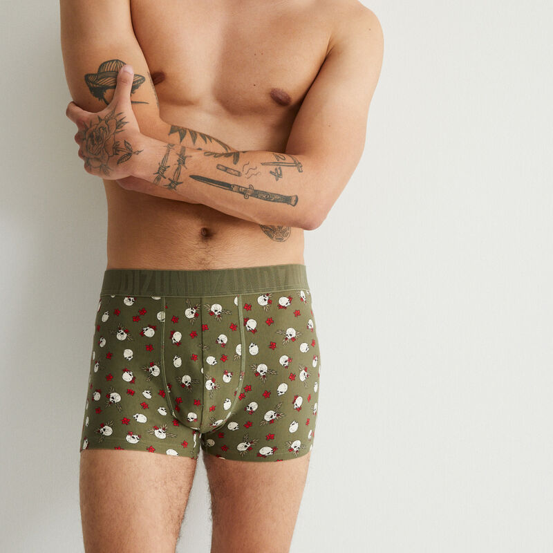boxer à motifs - kaki boxer à motifs - kaki;