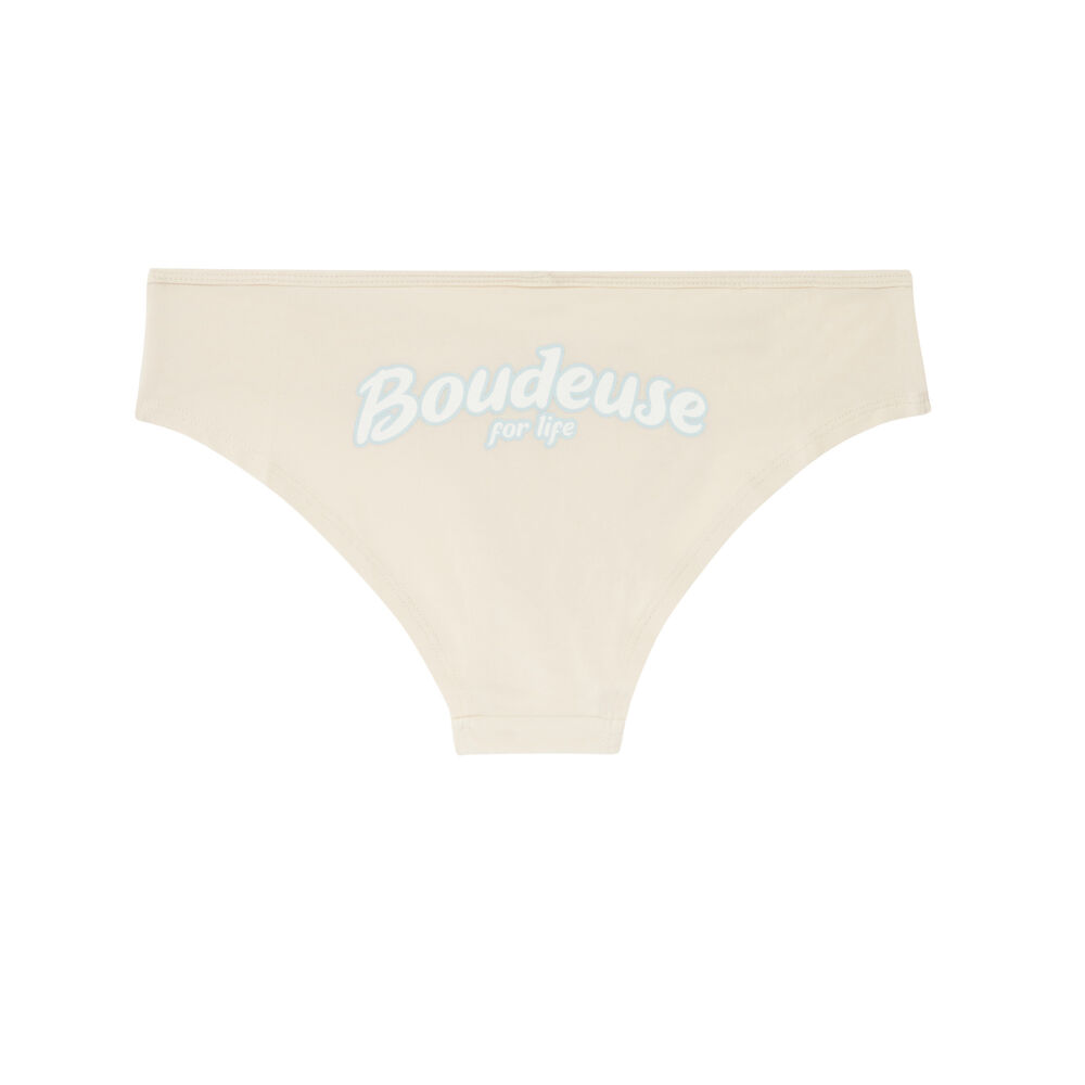 Shorty "boudeuse for life" - blanc cassé blanc.
