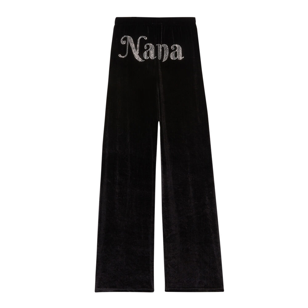 Jogging "nana" aya x undiz en velours - noir noir.