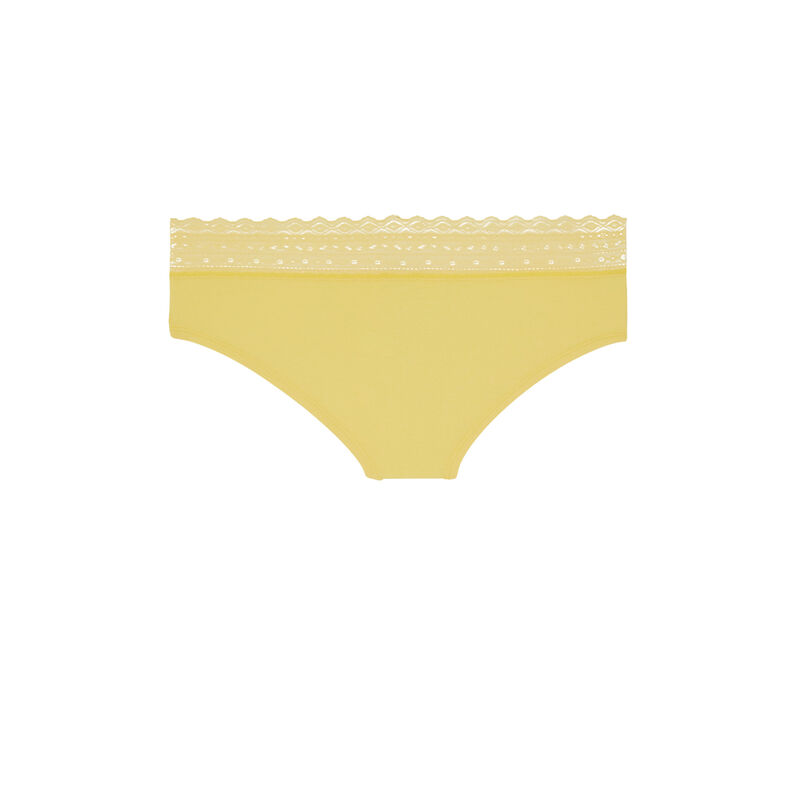 Shorty uni en coton - jaune pastel Shorty uni en coton - jaune pastel;