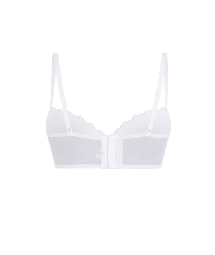Soutien-gorge bustier push dentelle et bandings marceliz blanc.