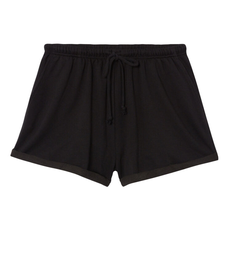 Short uni en molleton - noir noir.