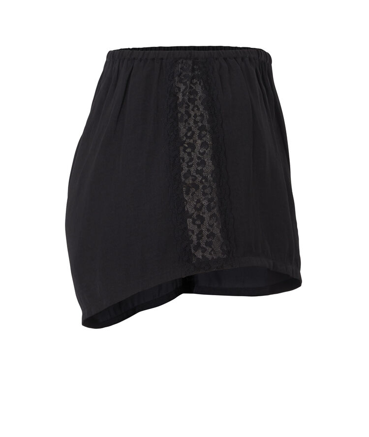 Short satin dentelle cote newjimacquiz noir.