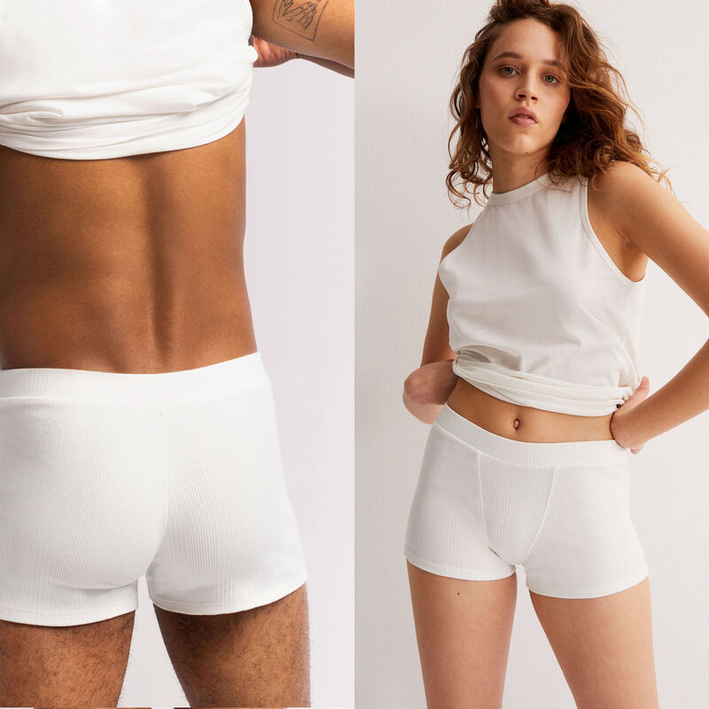 short unisexe en jersey uni - ecru short unisexe en jersey uni - ecru;