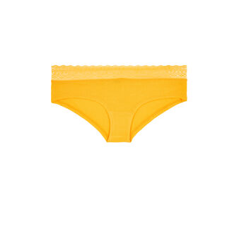 Shorty en coton uni waistiz safran.