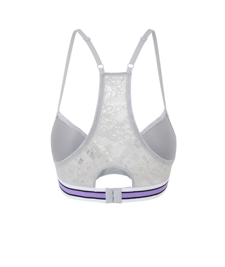 Soutien-gorge ampli coton uni toocooliz gris.