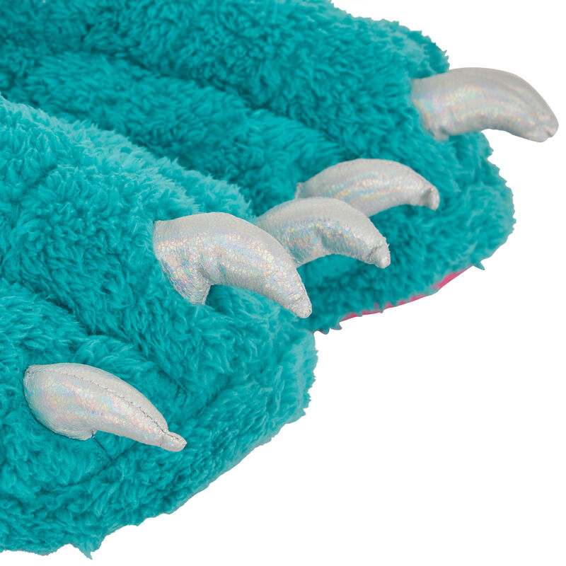 Chaussons polaires griffes brillantes griffiz bleu canard.