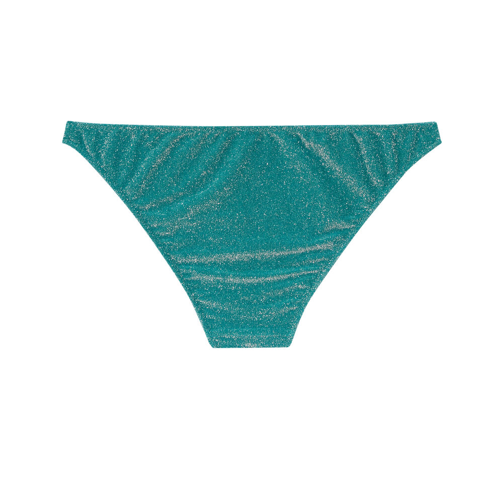 Bas de maillot culotte à paillettes - vert vert.