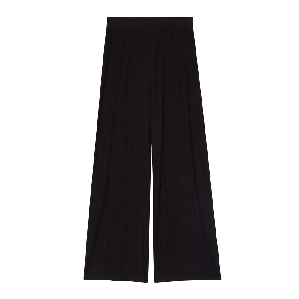 Pantalon en maille à taille élastique - noir noir.