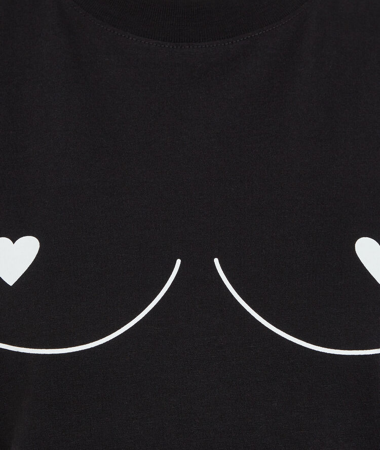 Top imprimé boobs - noir noir.