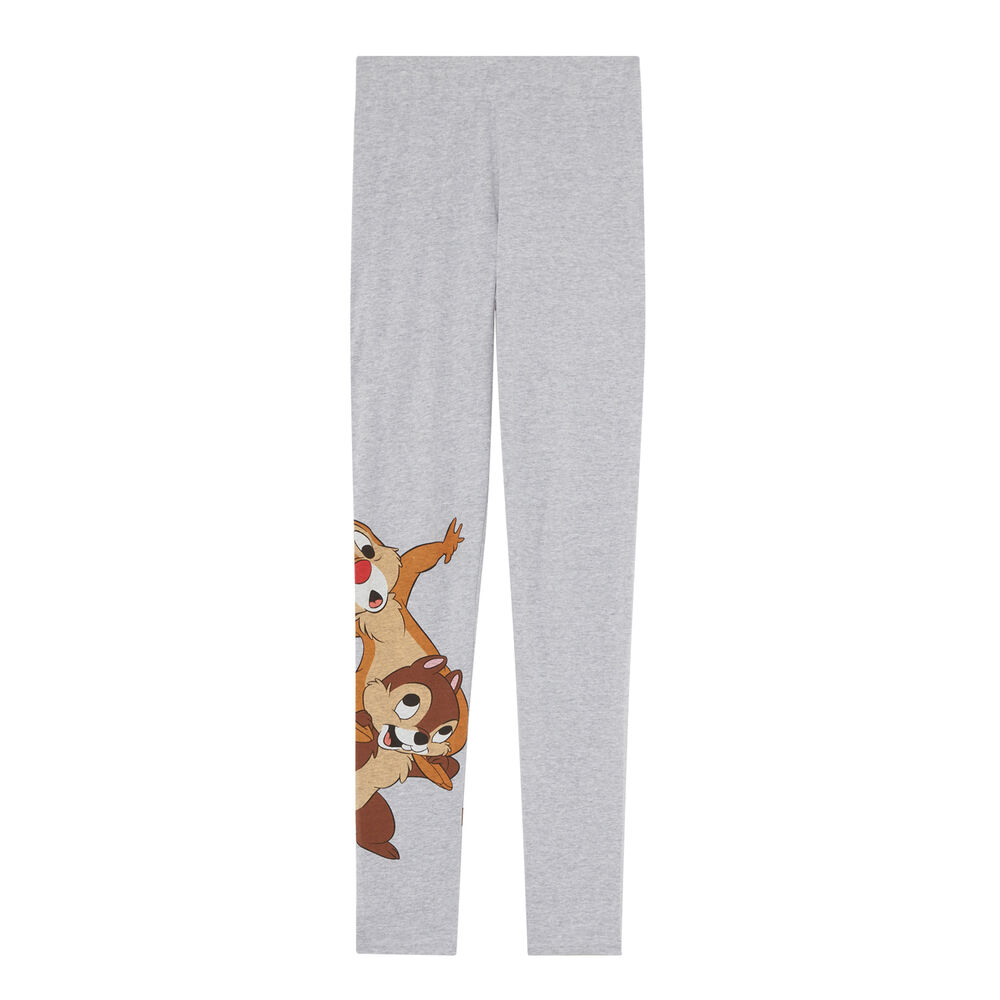 Legging à imprimé tic et tac - gris gris.
