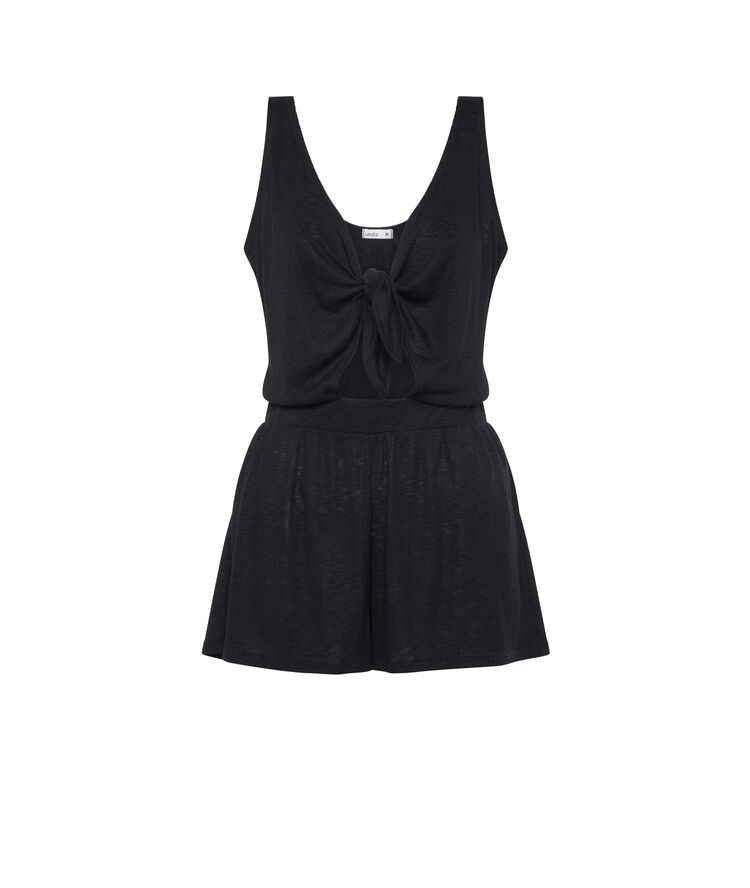 Combishort noué devant - noir noir.