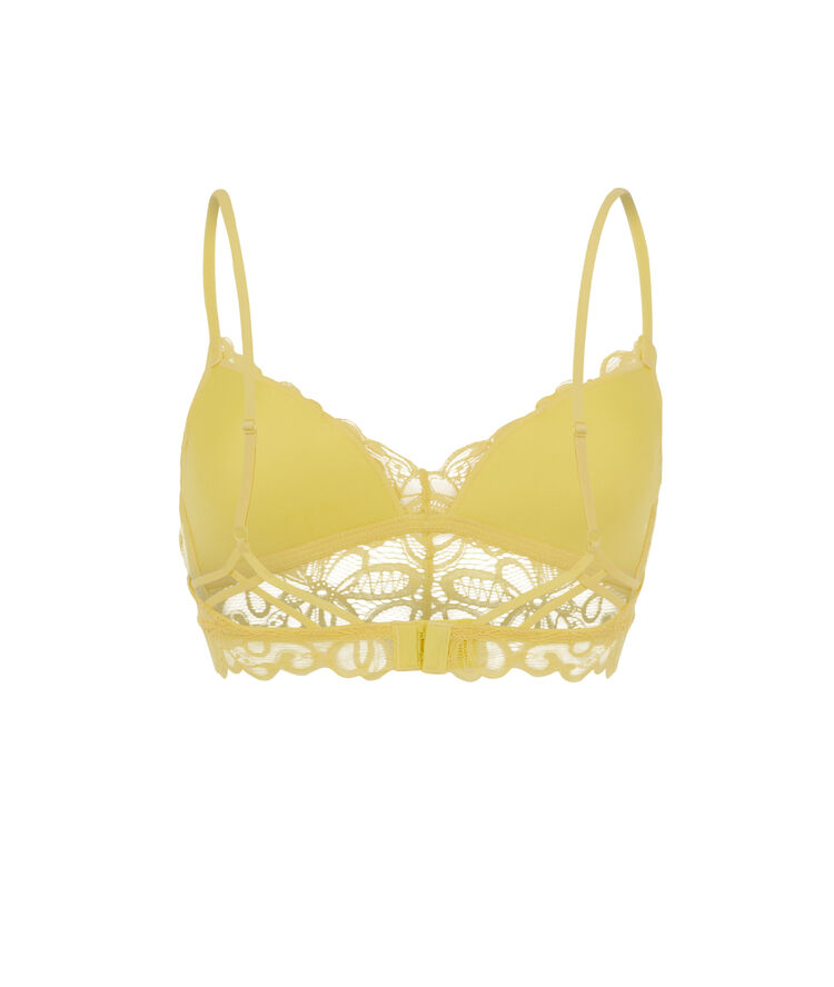 Soutien-gorge triangle sans armatures - jaune jaune.