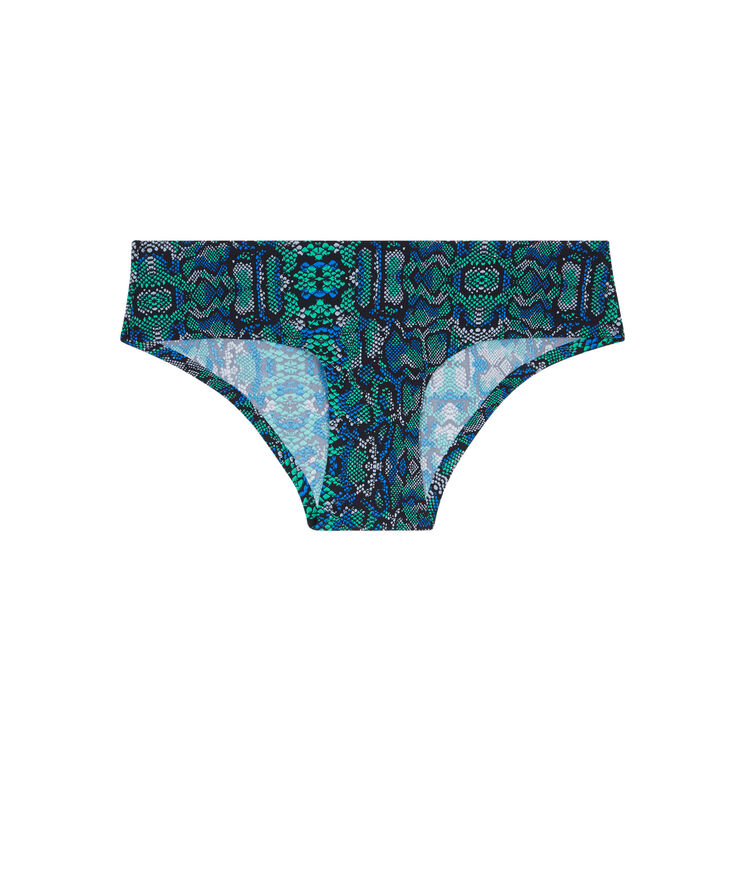 Shorty imprimé micro snakeiz bleu.