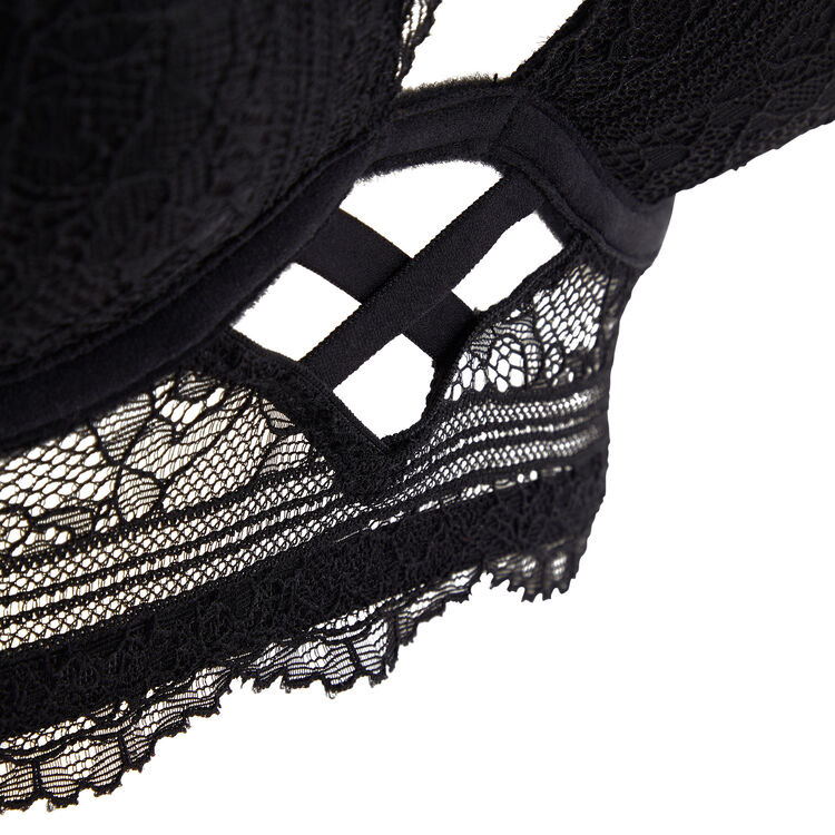 Soutien-gorge v push dentelle everydayiz noir.