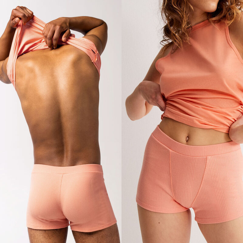 short unisexe en jersey uni - pêche short unisexe en jersey uni - pêche;