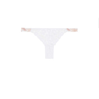 Tanga dentelle detail camo coloramadiz blanc.