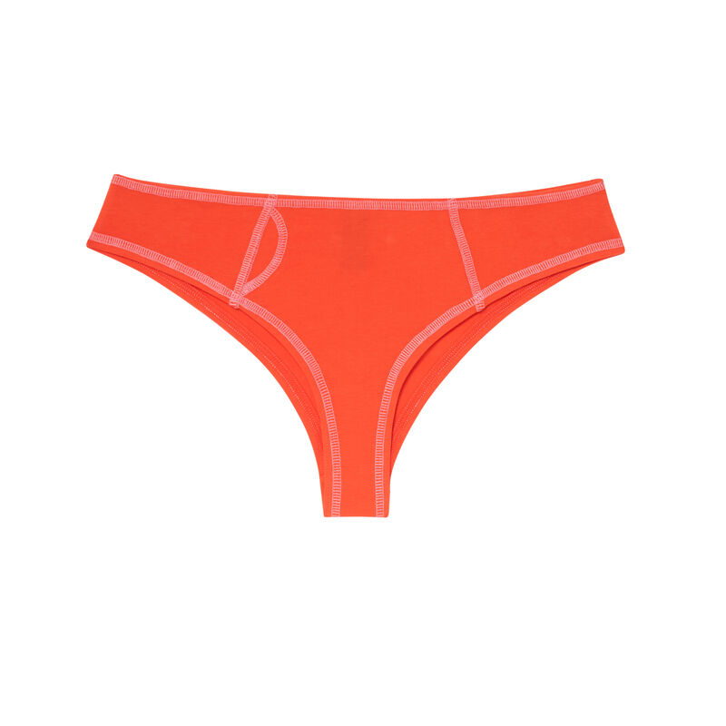 shorty coton coutures blanches apparentes - rouge shorty coton coutures blanches apparentes - rouge;
