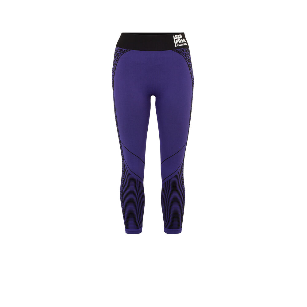 Legging à imprimé léopard - violet violet.