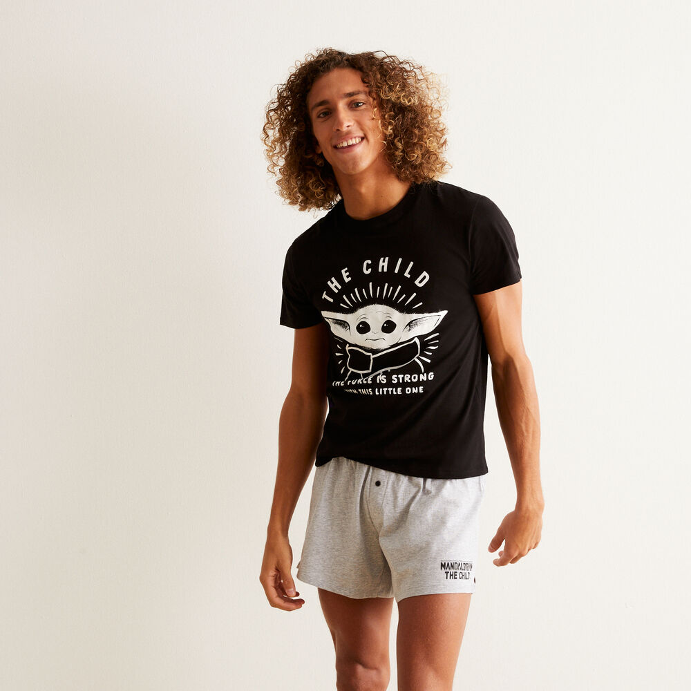 Set de pyjama short baby yoda - noir noir.