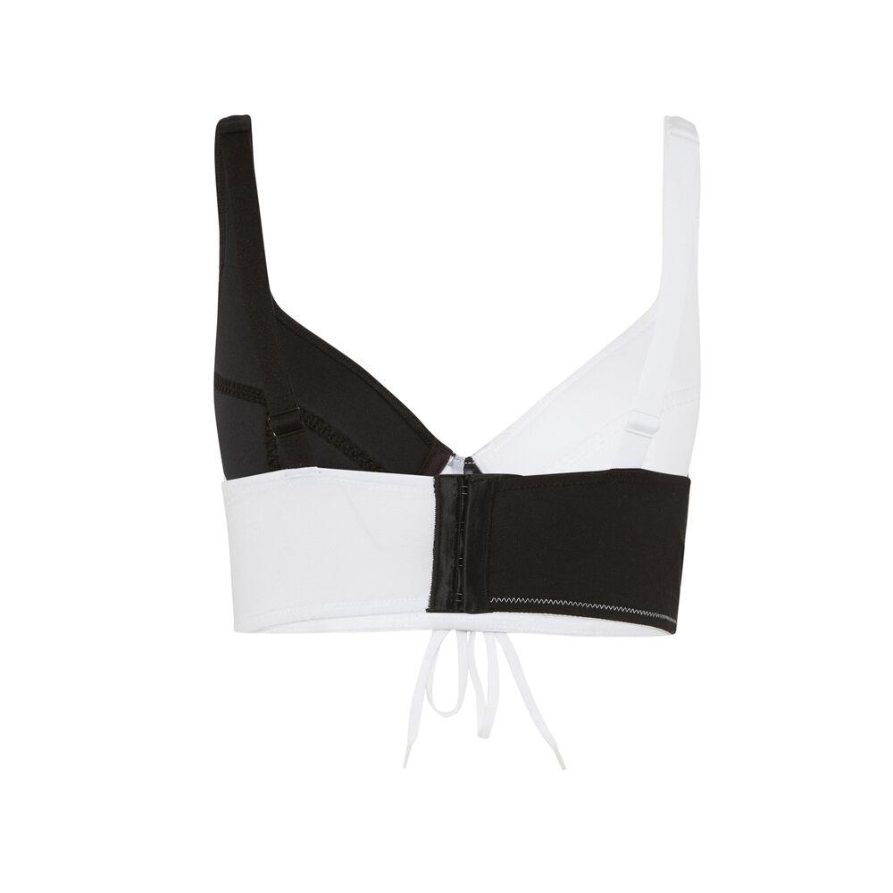 Soutien-gorge ampliforme effet bicolore - noir noir.