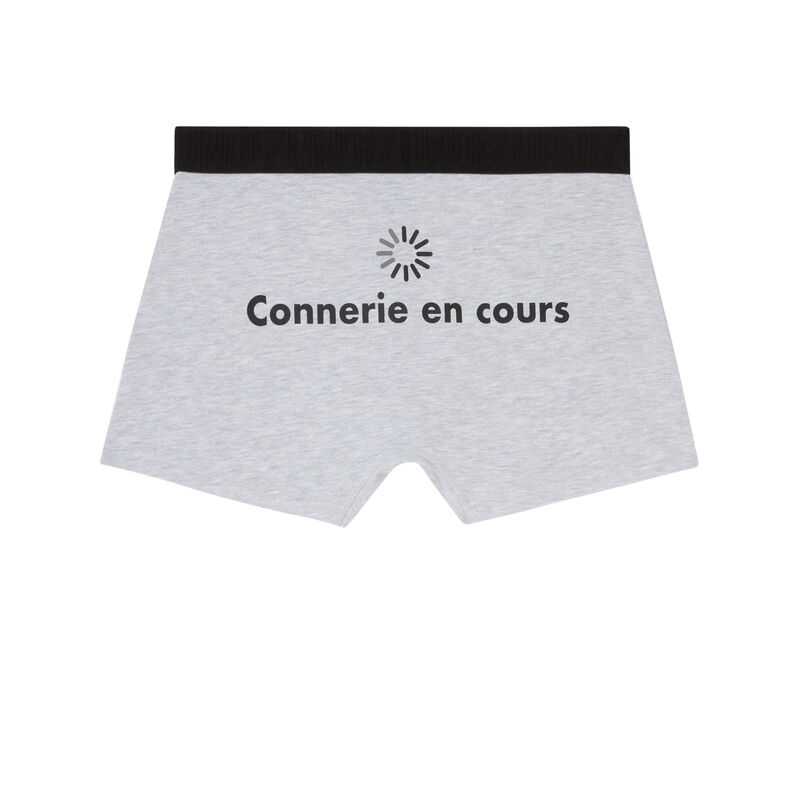 boxer à message "connerie en cours" - beige boxer à message "connerie en cours" - beige;