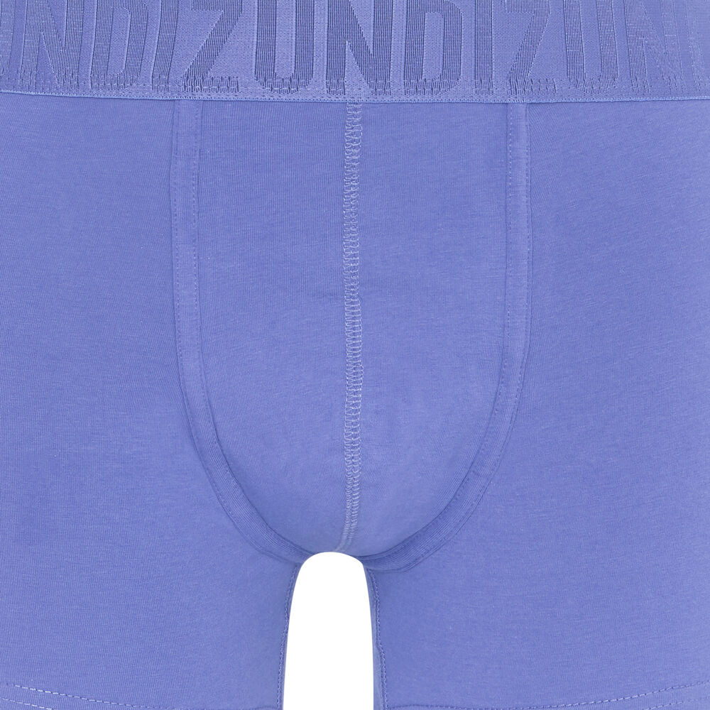 Boxer en coton uni - bleu bleu.