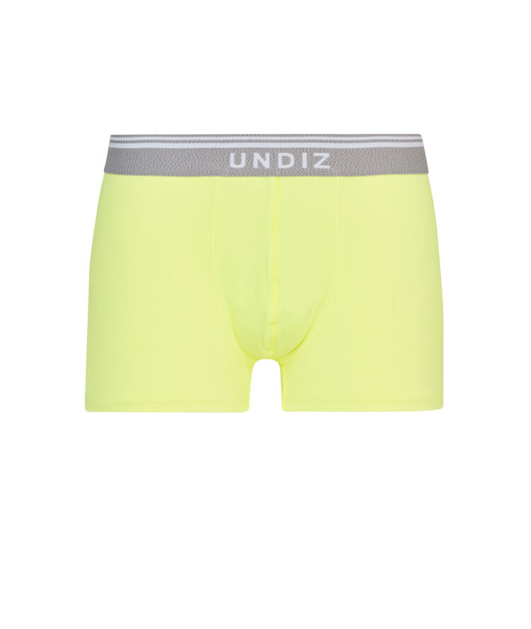 Boxer en micro uni - jaune fluo jaune fluo.