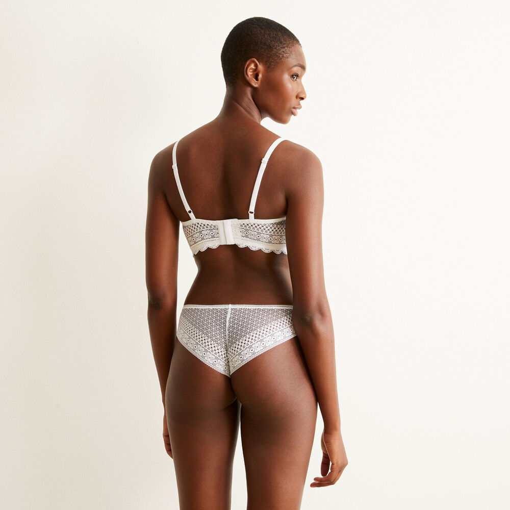 Soutien-gorge ampliforme en dentelle - blanc blanc.