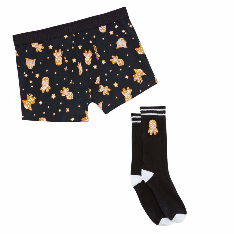 duo boxer et chaussettes à motif Chewbacca - noir duo boxer et chaussettes à motif Chewbacca - noir;