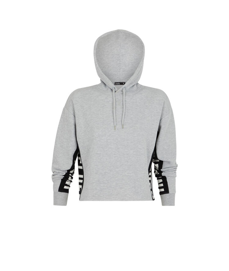Sweat à capuche bandes sur le côté hellovibiz gris.