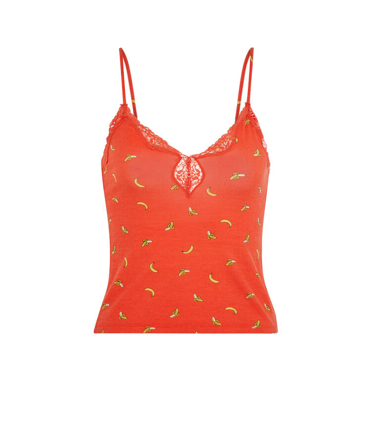 Top a motifs bananes bananiz tangerine.