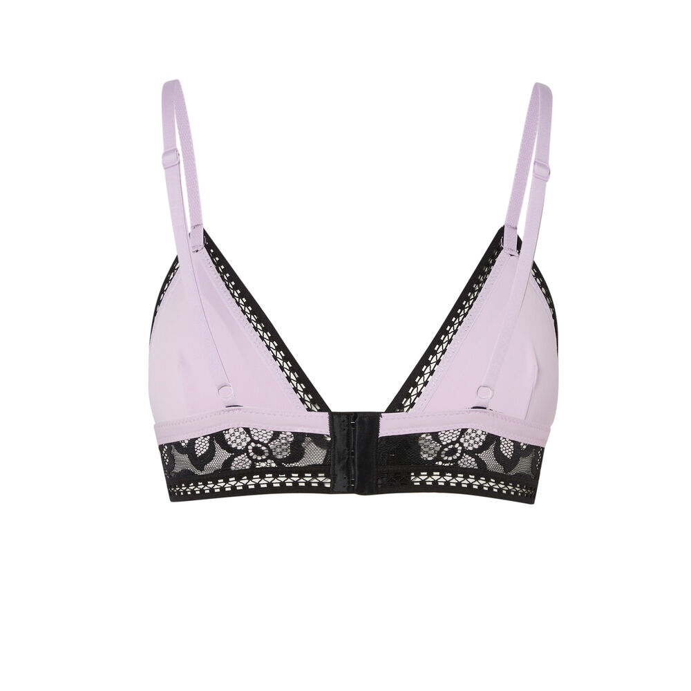 Soutien-gorge triange à détail dentelle - lila violet.