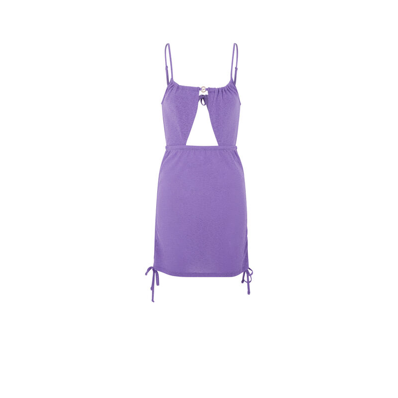 Robe ouverture nombril et détail bijoux - violet Robe ouverture nombril et détail bijoux - violet;