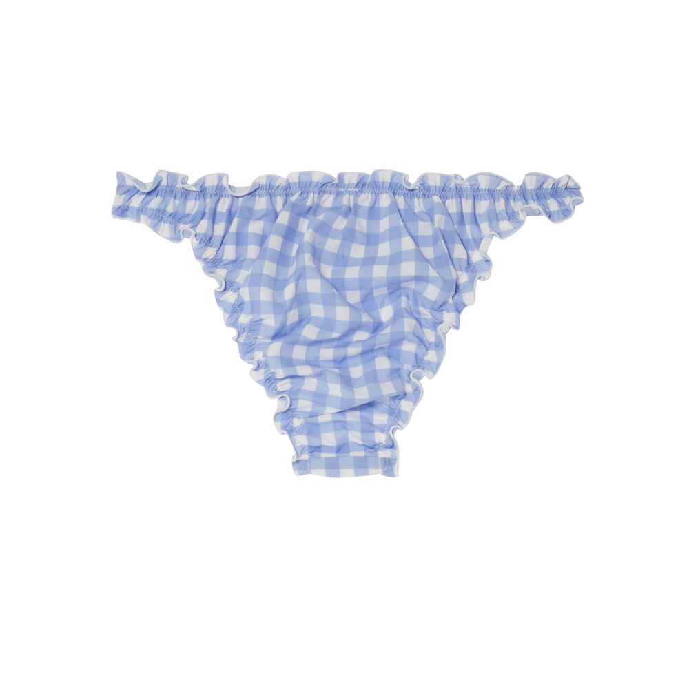 Tanga vichy à imprimé université - bleu bleu.
