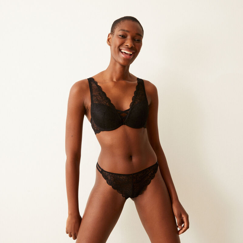 soutien-gorge foulard push-up dentelle - noir soutien-gorge foulard push-up dentelle - noir;