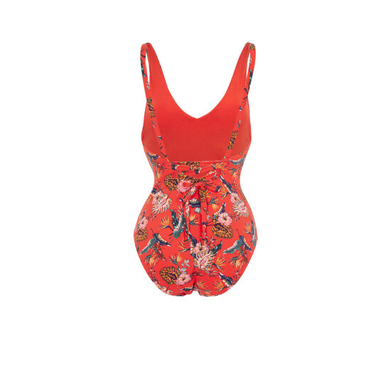 Maillot de bain rouge corail spaniz Maillot de bain rouge corail spaniz;