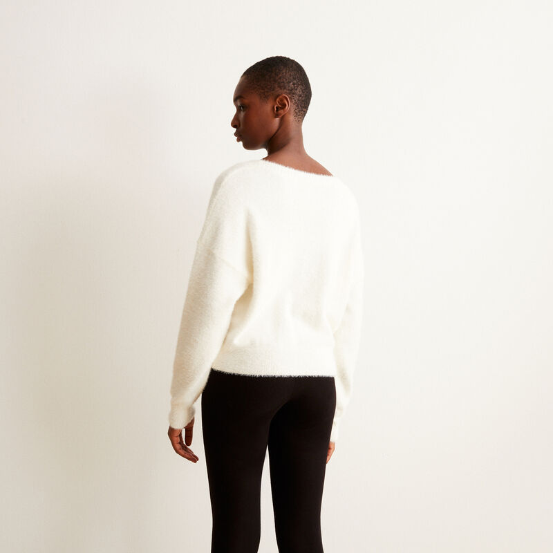 cardigan en polaire à boutons - blanc cardigan en polaire à boutons - blanc;