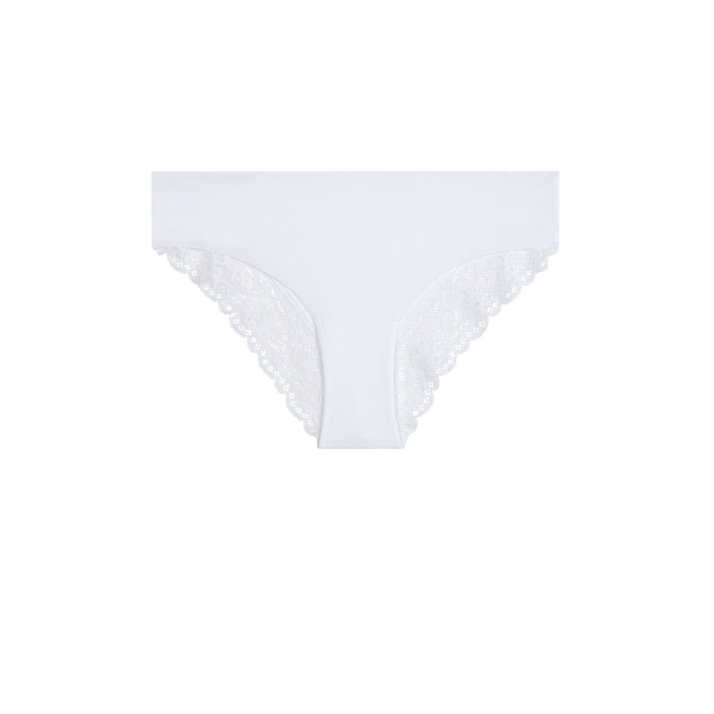 Shorty arrière en dentelle - blanc blanc.